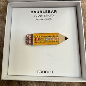 BaubleBar Super Sharp Pencil Brooch Pin Back To School Gift For Teacher New